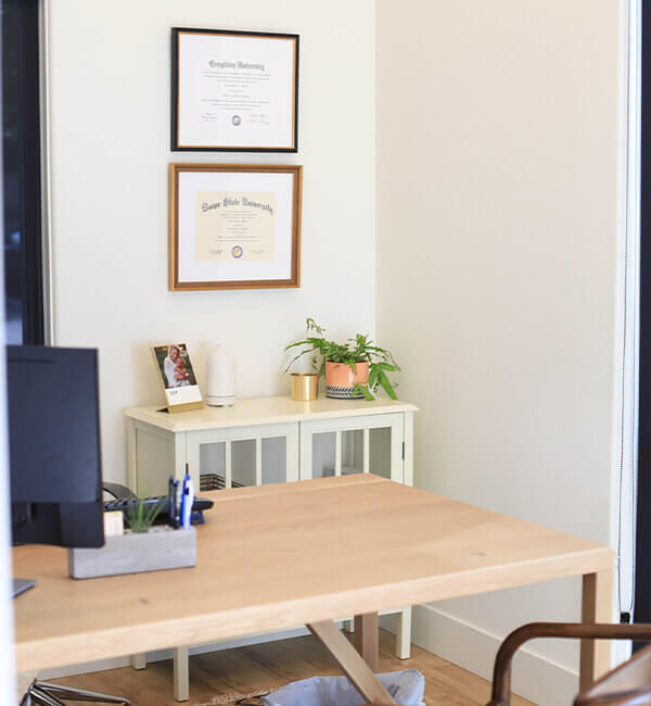 Your family can enjoy the highest standard of care at Mountain Home Dentistry Co Dr Office desk with a computer